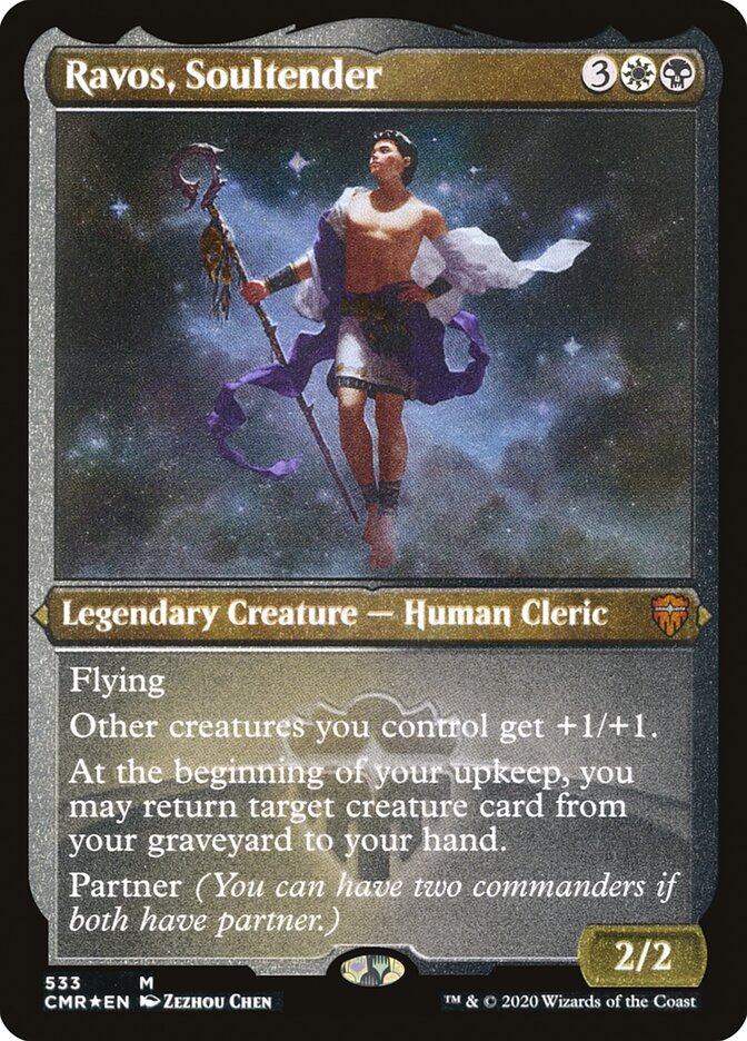 Ravos, Soultender (Etched) [Commander Legends] | Deep Dive Games St. Marys