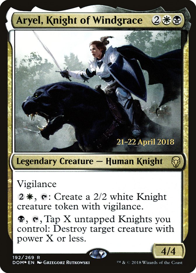 Aryel, Knight of Windgrace [Dominaria Prerelease Promos] | Deep Dive Games St. Marys