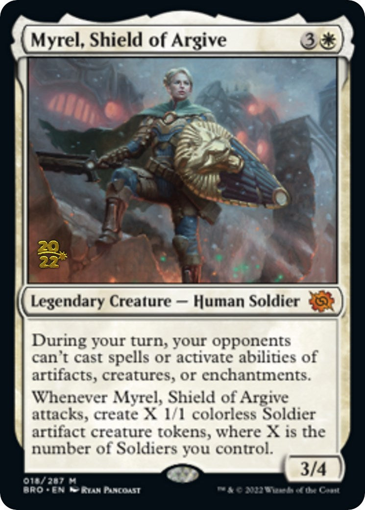 Myrel, Shield of Argive [The Brothers' War Prerelease Promos] | Deep Dive Games St. Marys