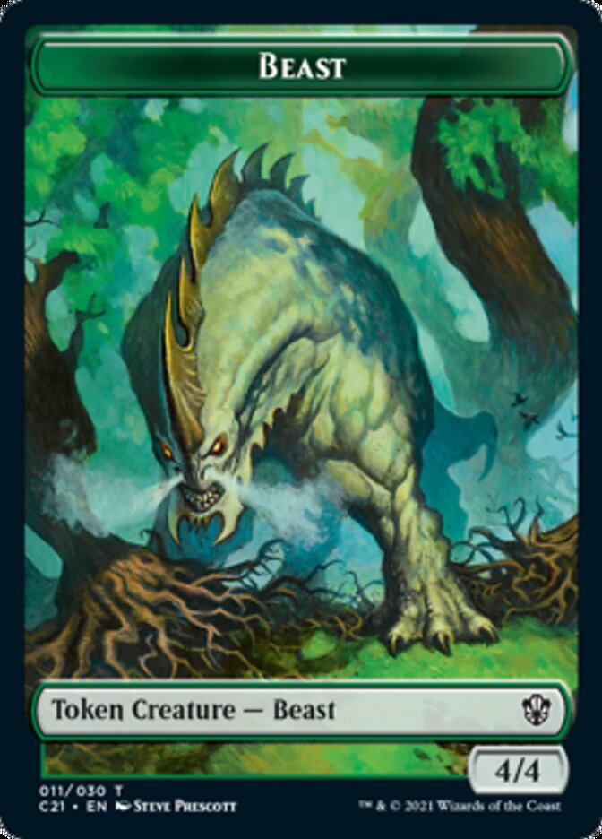 Beast (011) // Insect Double-Sided Token [Commander 2021 Tokens] | Deep Dive Games St. Marys