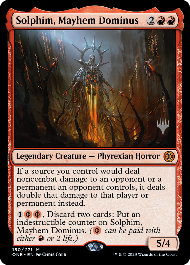 Solphim, Mayhem Dominus (Promo Pack) [Phyrexia: All Will Be One Promos] | Deep Dive Games St. Marys