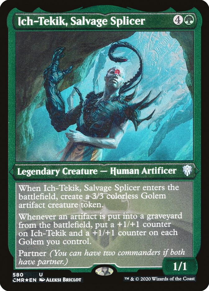 Ich-Tekik, Salvage Splicer (Etched) [Commander Legends] | Deep Dive Games St. Marys