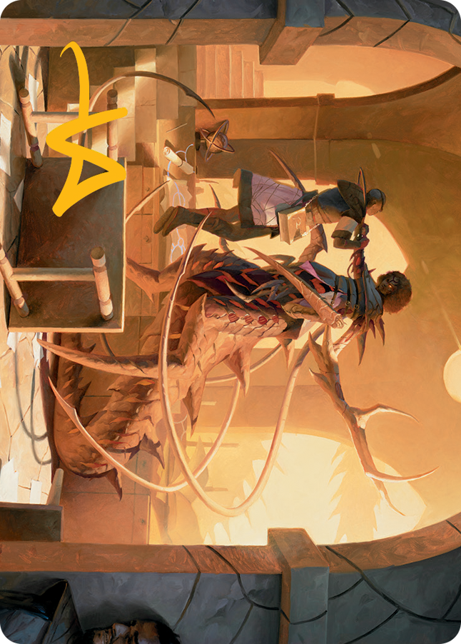 Rona, Tolarian Obliterator Art Card (Gold-Stamped Signature) [March of the Machine Art Series] | Deep Dive Games St. Marys