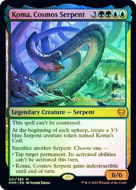 Koma, Cosmos Serpent [Kaldheim Prerelease Promos] | Deep Dive Games St. Marys