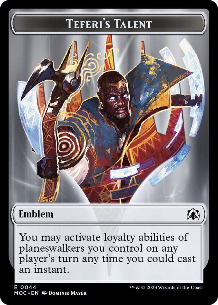 Teferi's Talent Emblem [March of the Machine Commander Tokens] | Deep Dive Games St. Marys