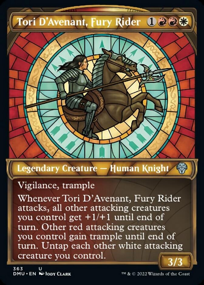 Tori D'Avenant, Fury Rider (Showcase Textured) [Dominaria United] | Deep Dive Games St. Marys