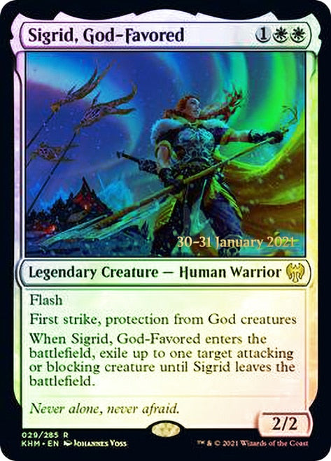 Sigrid, God-Favored [Kaldheim Prerelease Promos] | Deep Dive Games St. Marys