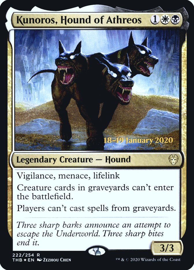 Kunoros, Hound of Athreos [Theros Beyond Death Prerelease Promos] | Deep Dive Games St. Marys