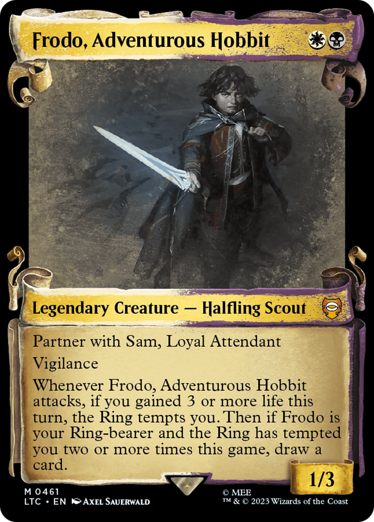 Frodo, Adventurous Hobbit [The Lord of the Rings: Tales of Middle-Earth Commander Showcase Scrolls] | Deep Dive Games St. Marys