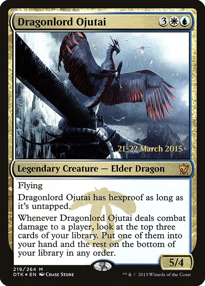 Dragonlord Ojutai [Dragons of Tarkir Prerelease Promos] | Deep Dive Games St. Marys