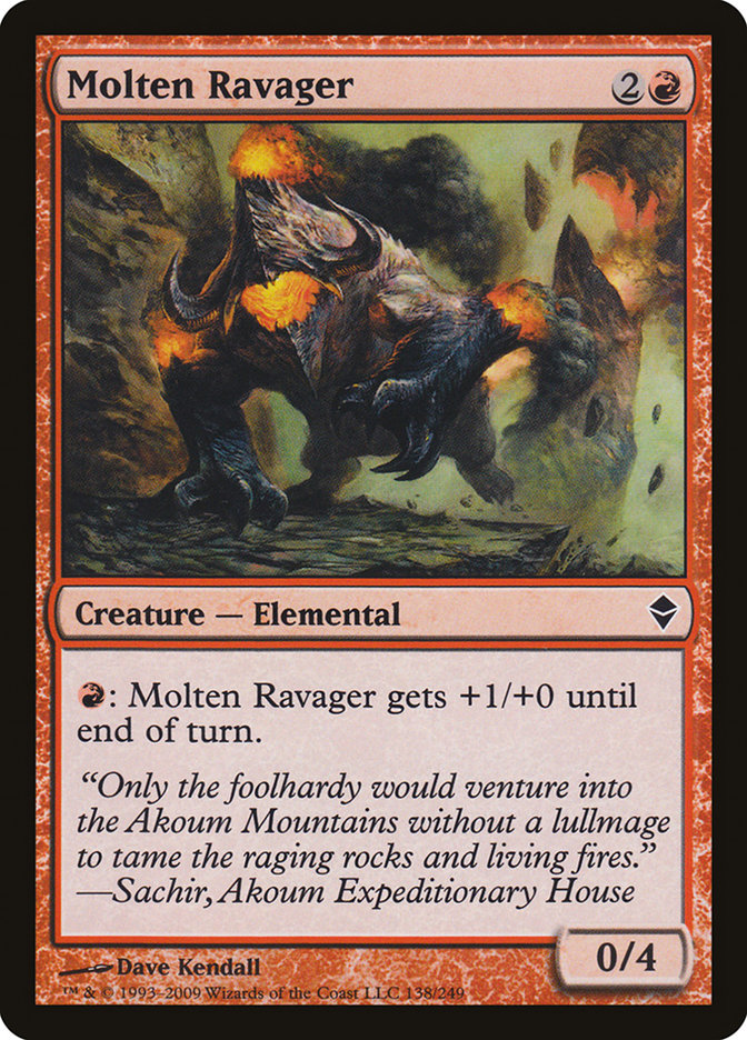 Molten Ravager [Zendikar] | Deep Dive Games St. Marys
