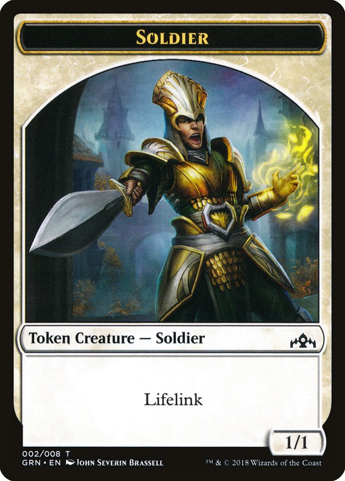 Soldier Token [Guilds of Ravnica Tokens] | Deep Dive Games St. Marys