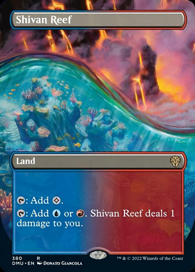 Shivan Reef (Borderless Alternate Art) [Dominaria United] | Deep Dive Games St. Marys