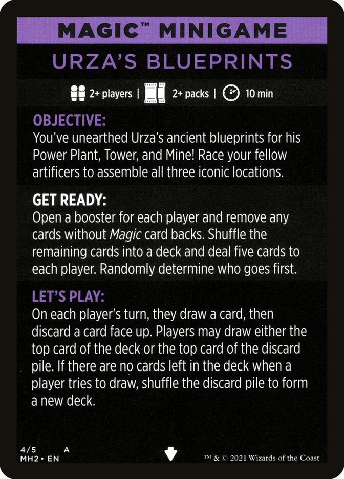 Urza's Blueprints (Magic Minigame) [Modern Horizons 2 Minigame] | Deep Dive Games St. Marys