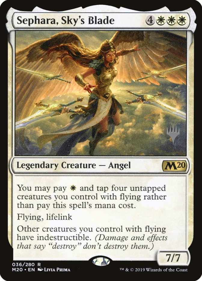 Sephara, Sky's Blade (Promo Pack) [Core Set 2020 Promos] | Deep Dive Games St. Marys