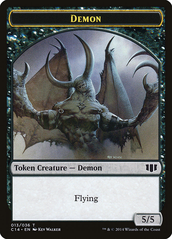 Demon (013/036) // Zombie (016/036) Double-Sided Token [Commander 2014 Tokens] | Deep Dive Games St. Marys