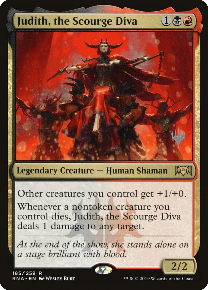 Judith, the Scourge Diva (Promo Pack) [Ravnica Allegiance Promos] | Deep Dive Games St. Marys