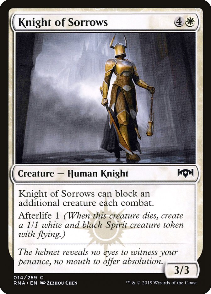 Knight of Sorrows [Ravnica Allegiance] | Deep Dive Games St. Marys