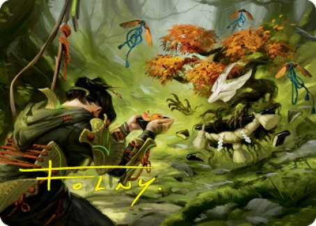 Commune with Spirits Art Card (Gold-Stamped Signature) [Kamigawa: Neon Dynasty Art Series] | Deep Dive Games St. Marys