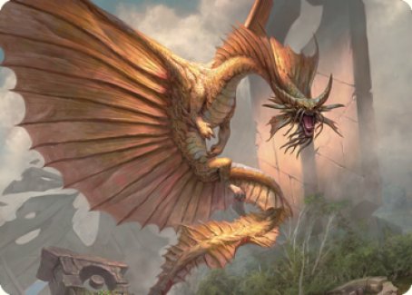 Ancient Gold Dragon Art Card (28) [Commander Legends: Battle for Baldur's Gate Art Series] | Deep Dive Games St. Marys