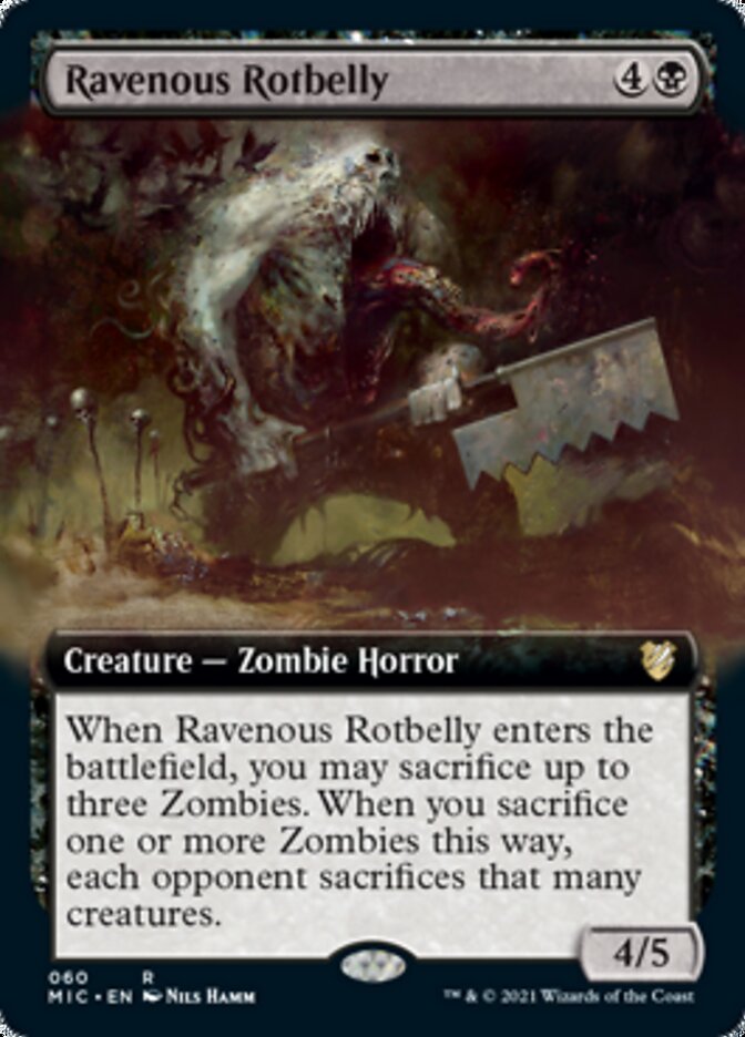 Ravenous Rotbelly (Extended Art) [Innistrad: Midnight Hunt Commander] | Deep Dive Games St. Marys