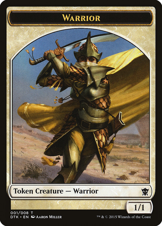 Warrior Token [Dragons of Tarkir Tokens] | Deep Dive Games St. Marys