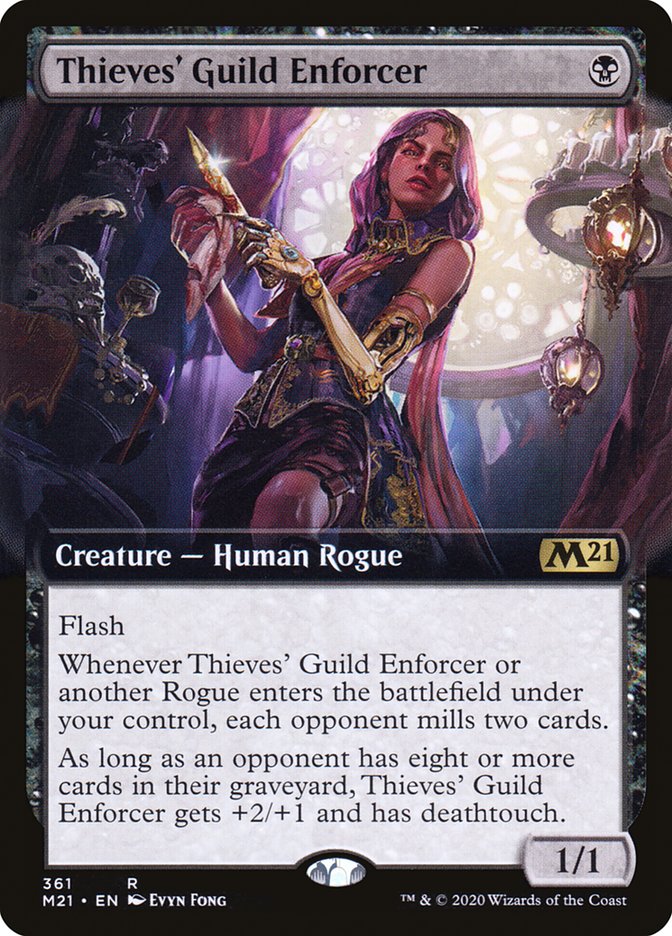 Thieves' Guild Enforcer (Extended Art) [Core Set 2021] | Deep Dive Games St. Marys