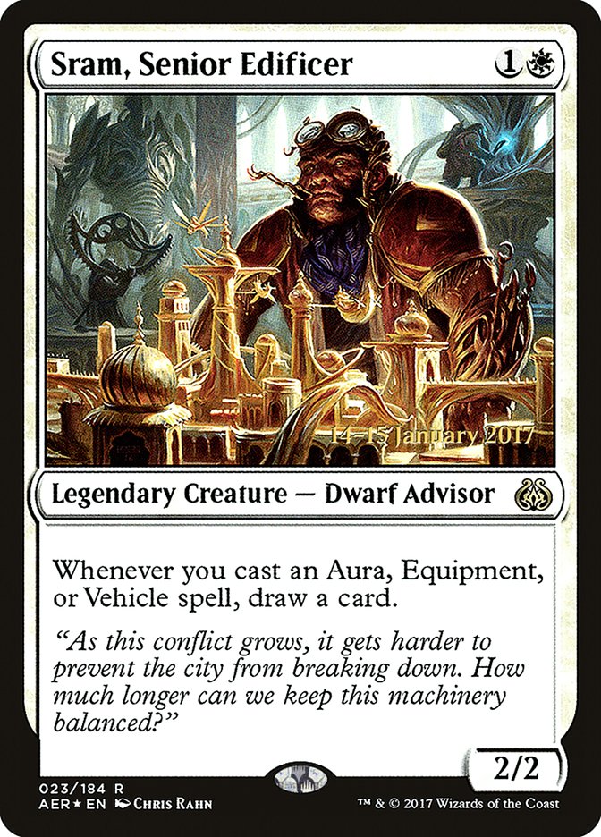 Sram, Senior Edificer [Aether Revolt Prerelease Promos] | Deep Dive Games St. Marys