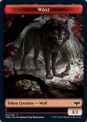 Wolf (011) // Wolf (014) Double-Sided Token [Innistrad: Crimson Vow Tokens] | Deep Dive Games St. Marys