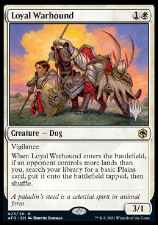 Loyal Warhound (Promo Pack) [Dungeons & Dragons: Adventures in the Forgotten Realms Promos] | Deep Dive Games St. Marys