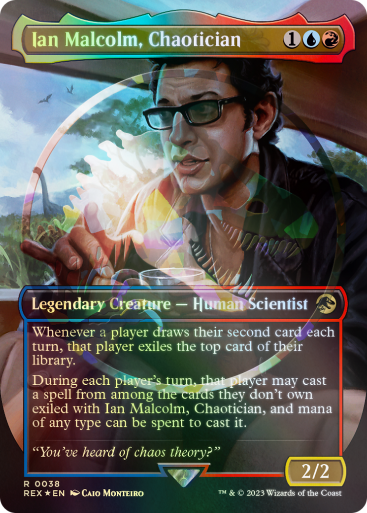 Ian Malcolm, Chaotician Emblem (Borderless) [Jurassic World Collection Tokens] | Deep Dive Games St. Marys