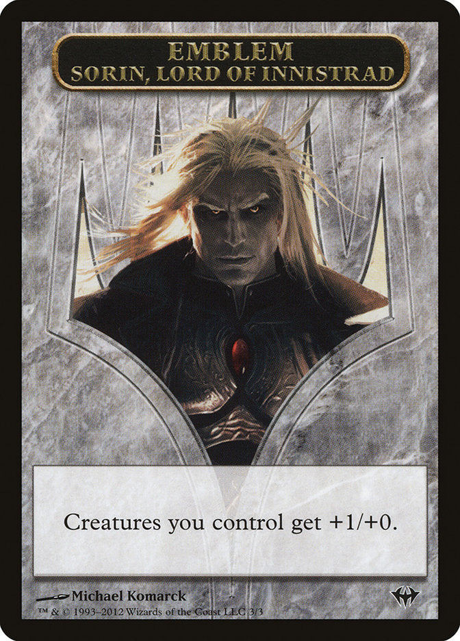 Sorin, Lord of Innistrad Emblem [Dark Ascension Tokens] | Deep Dive Games St. Marys