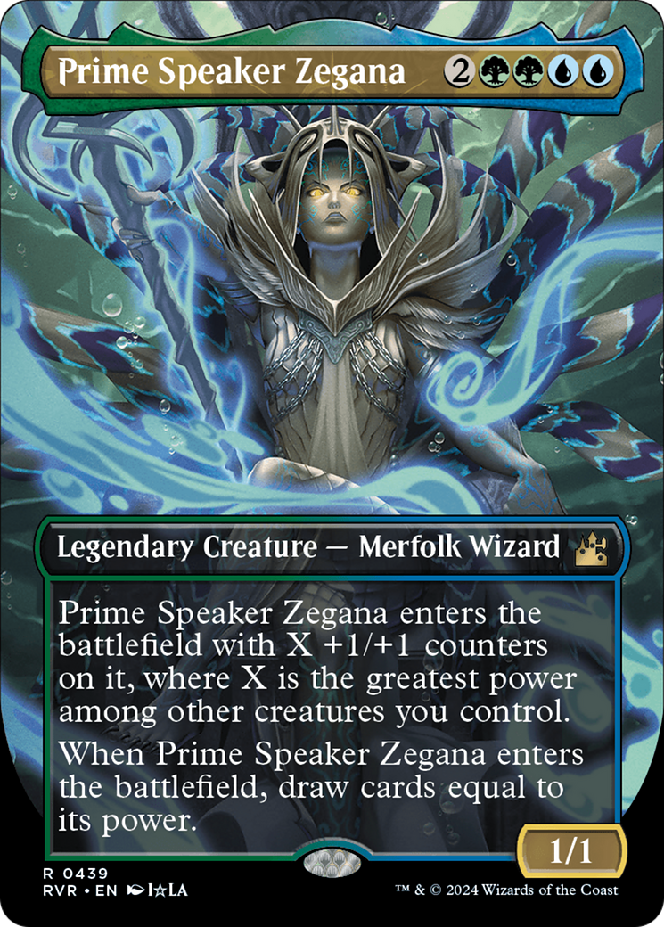 Prime Speaker Zegana (Anime Borderless) [Ravnica Remastered] | Deep Dive Games St. Marys