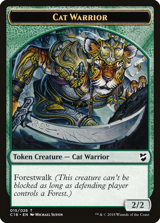 Cat Warrior Token [Commander 2018 Tokens] | Deep Dive Games St. Marys