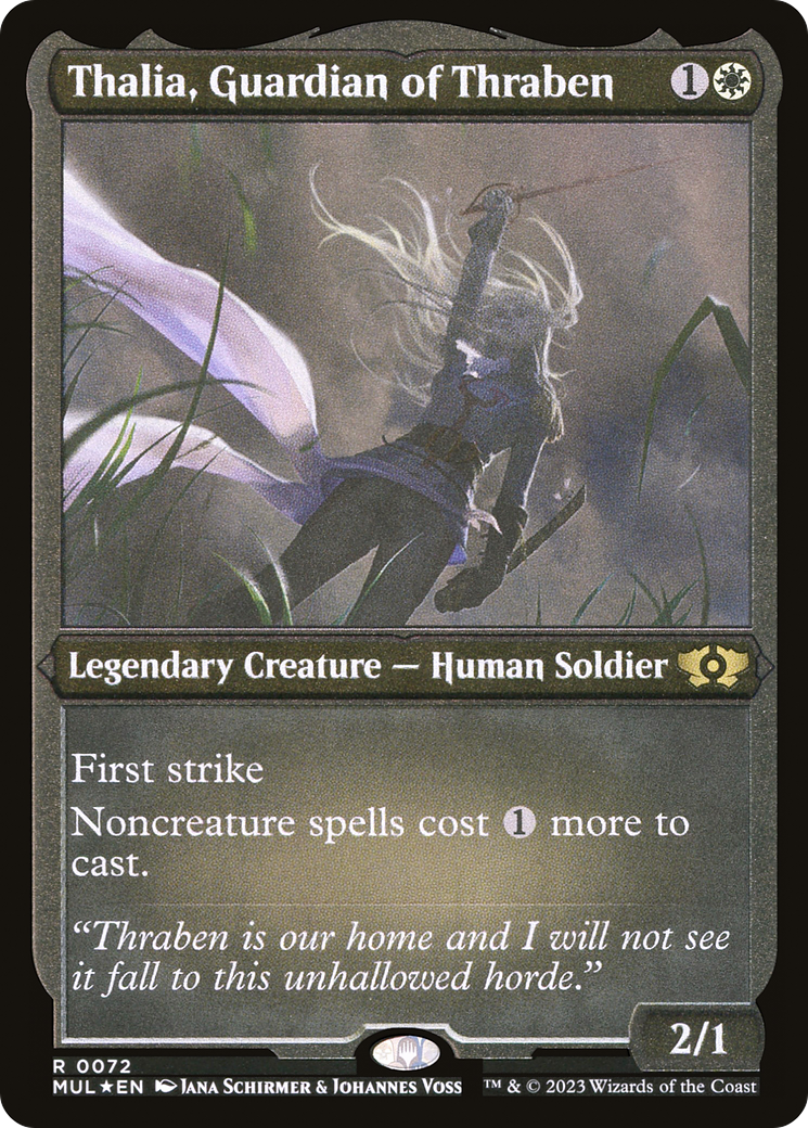 Thalia, Guardian of Thraben (Foil Etched) [Multiverse Legends] | Deep Dive Games St. Marys