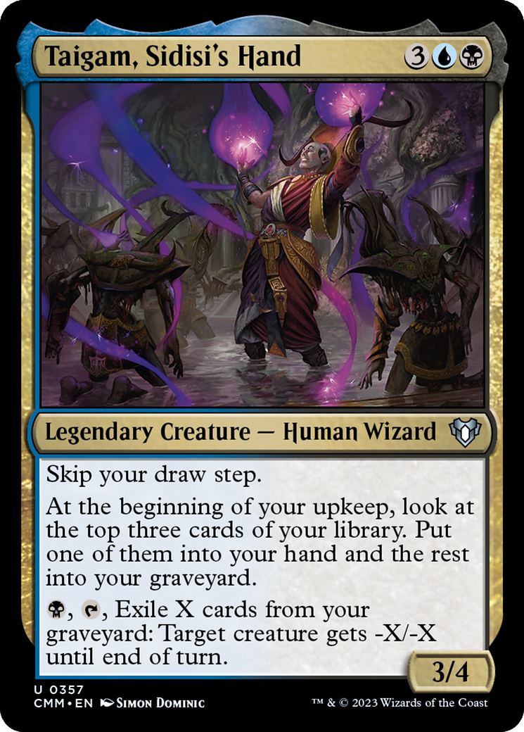 Taigam, Sidisi's Hand [Commander Masters] | Deep Dive Games St. Marys
