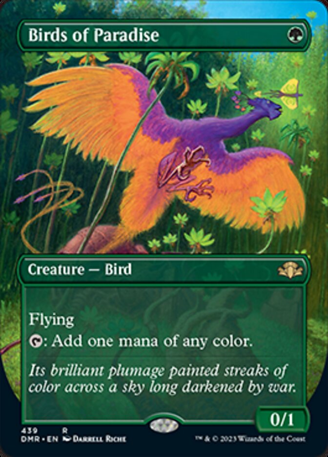 Birds of Paradise (Borderless Alternate Art) [Dominaria Remastered] | Deep Dive Games St. Marys