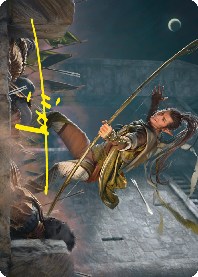 Legolas, Counter of Kills Art Card (Gold-Stamped Signature) [The Lord of the Rings: Tales of Middle-earth Art Series] | Deep Dive Games St. Marys