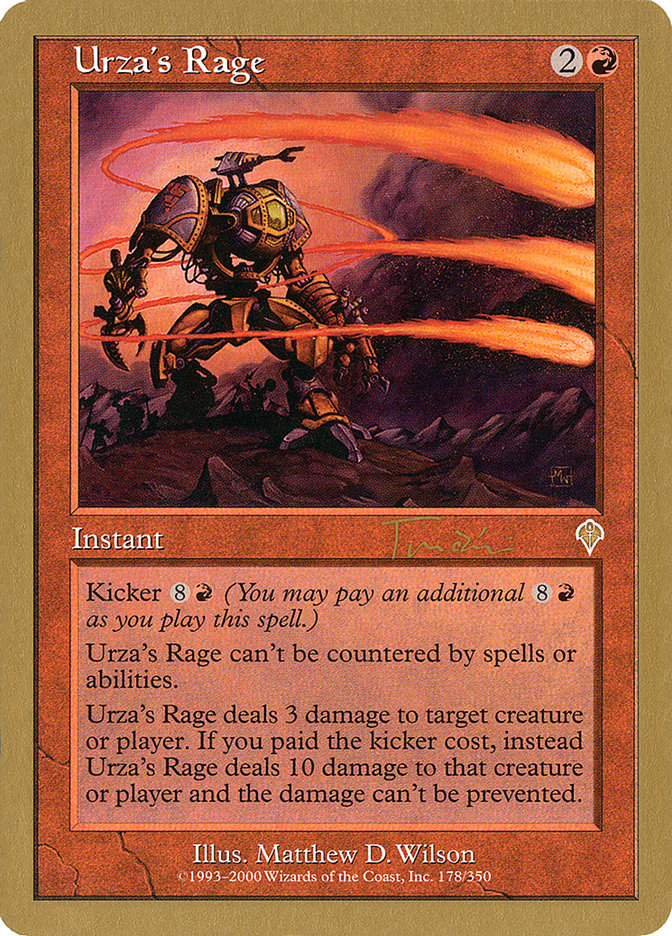 Urza's Rage (Jan Tomcani) [World Championship Decks 2001] | Deep Dive Games St. Marys