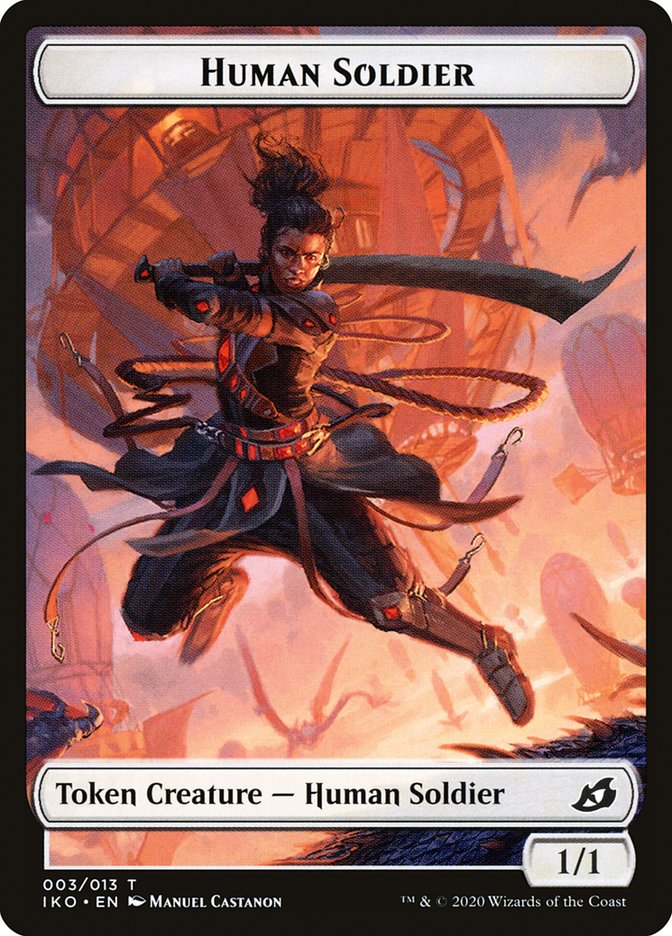 Human Soldier Token (003/013) [Ikoria: Lair of Behemoths Tokens] | Deep Dive Games St. Marys