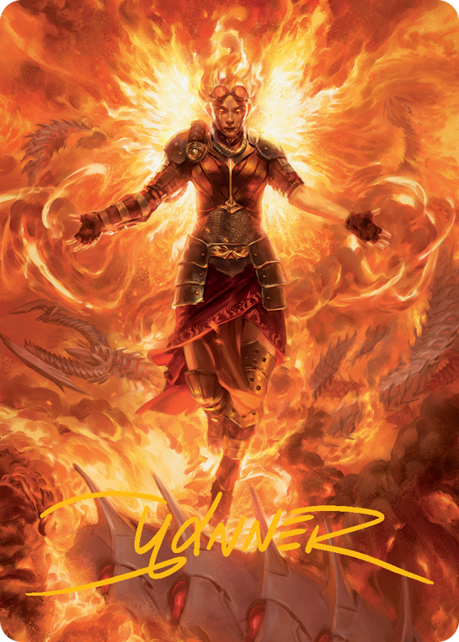 Chandra, Hope's Beacon Art Card (Gold-Stamped Signature) [March of the Machine Art Series] | Deep Dive Games St. Marys