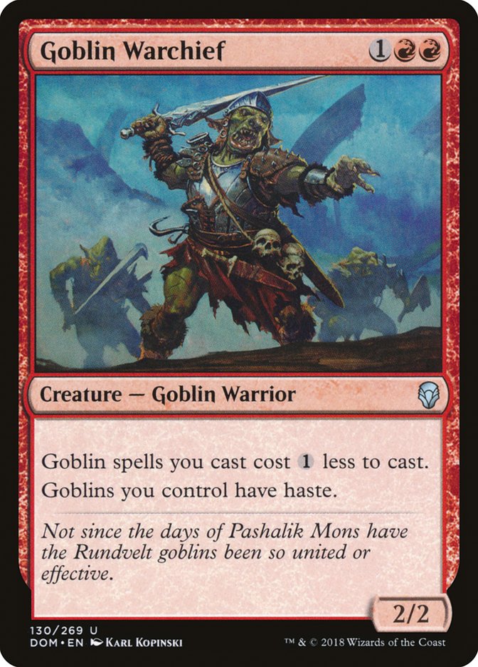 Goblin Warchief [Dominaria] | Deep Dive Games St. Marys