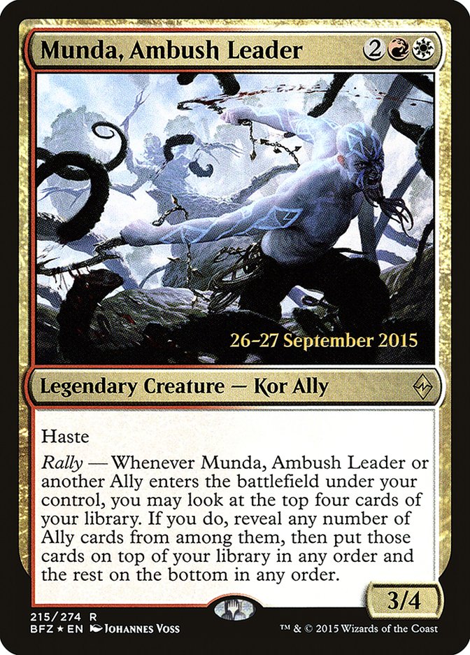 Munda, Ambush Leader [Battle for Zendikar Prerelease Promos] | Deep Dive Games St. Marys