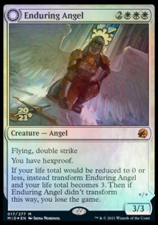 Enduring Angel // Angelic Enforcer [Innistrad: Midnight Hunt Prerelease Promos] | Deep Dive Games St. Marys