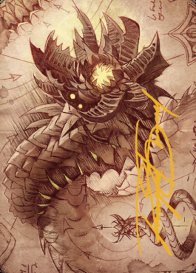 Wurmcoil Engine Art Card (Gold-Stamped Signature) [The Brothers' War Art Series] | Deep Dive Games St. Marys