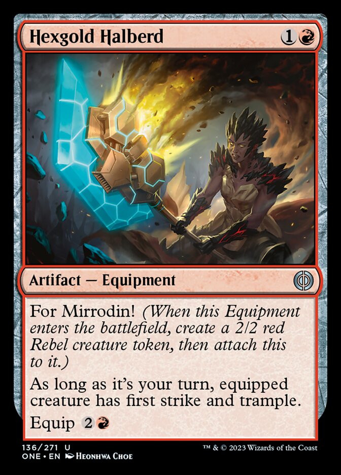 Hexgold Halberd [Phyrexia: All Will Be One] | Deep Dive Games St. Marys