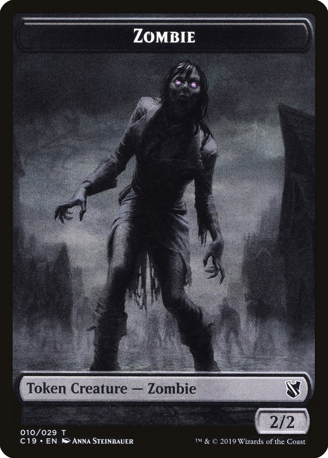 Zombie Token (010/029) [Commander 2019 Tokens] | Deep Dive Games St. Marys