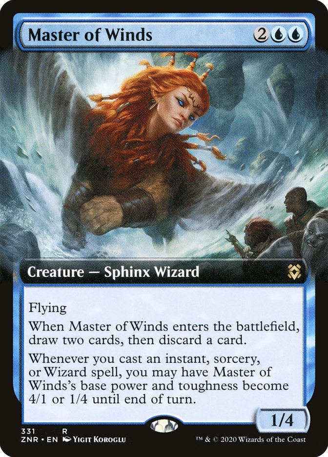 Master of Winds (Extended Art) [Zendikar Rising] | Deep Dive Games St. Marys