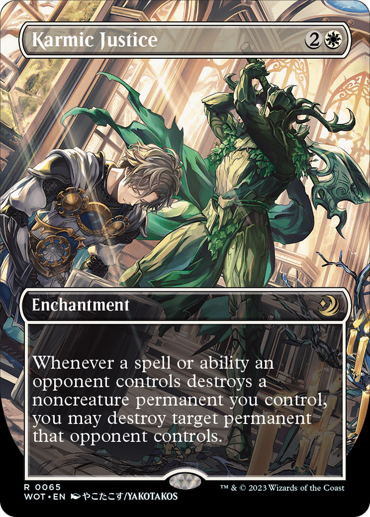 Karmic Justice (Anime Borderless) [Wilds of Eldraine: Enchanting Tales] | Deep Dive Games St. Marys