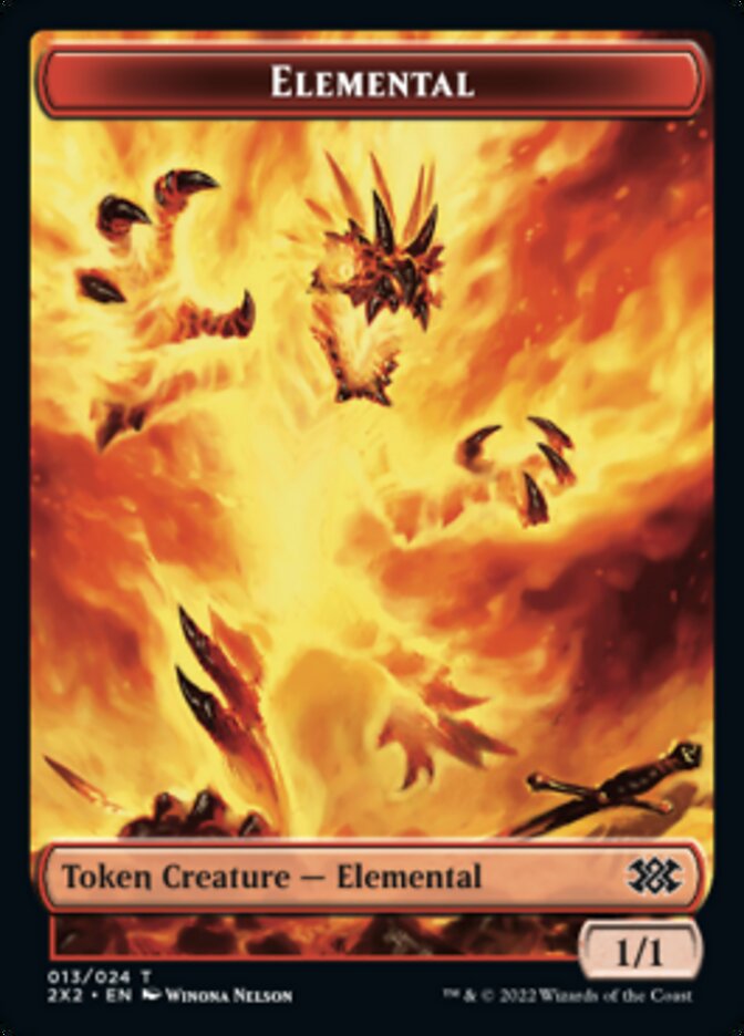 Elemental // Angel Double-Sided Token [Double Masters 2022 Tokens] | Deep Dive Games St. Marys